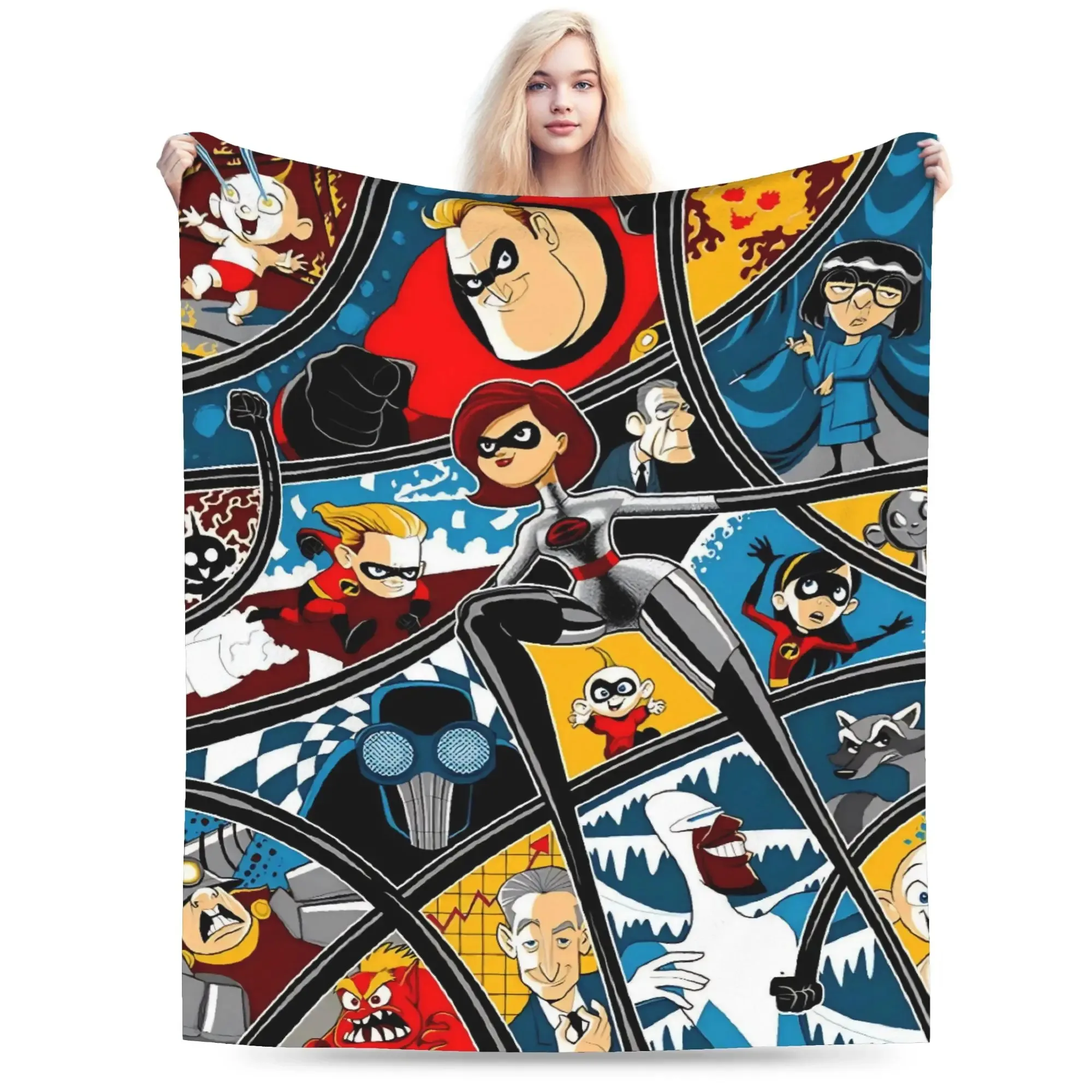 

Super Soft BlanketsKids Adult Camping The Incredibles Bedding Throws Flannel Bedspread For Couch Bed Novelty Sofa Bed Cover