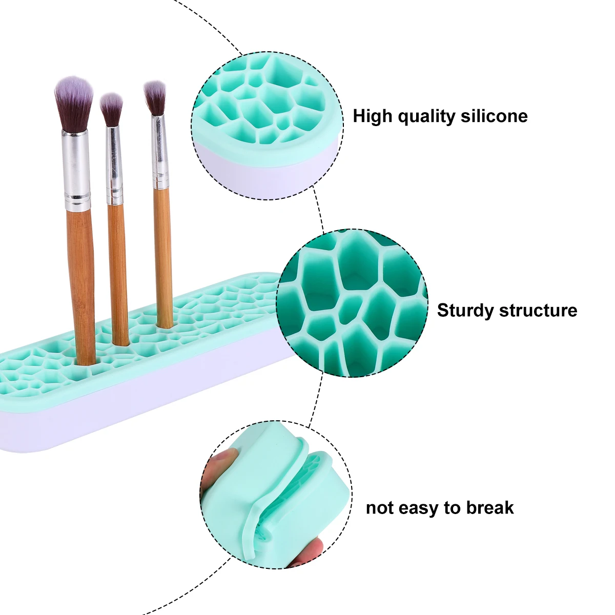 

Organizer Organizer Holder Waterproof Portable Makeup Makeup Brush Rack Holder Brush Rack For Travel Home Green