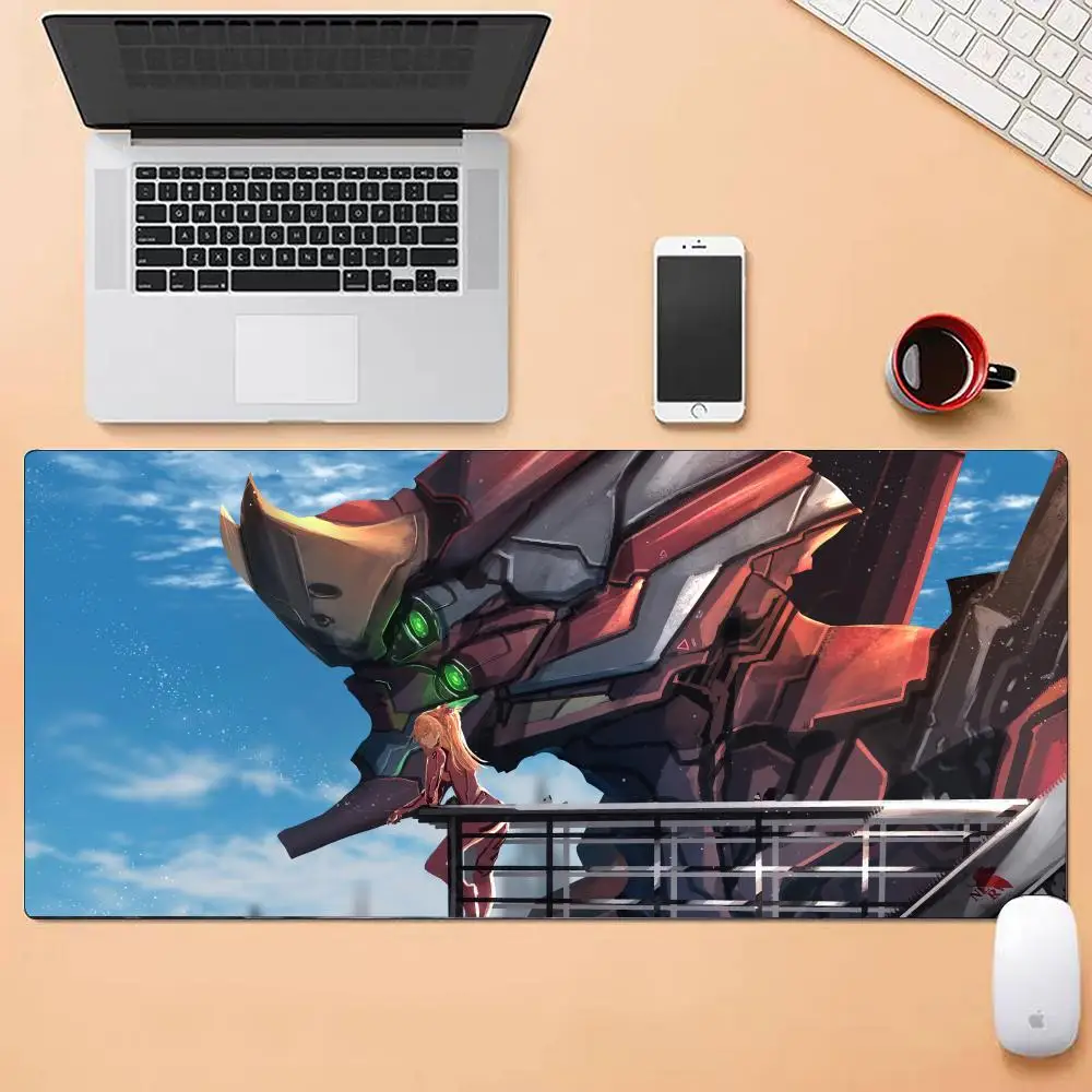 Evangelion Anime-Mauspad, mehrere Größen, groß, quadratisch, für Computer, Büro, Spiel, Tischsets, Gummi, rutschfeste Mauspads