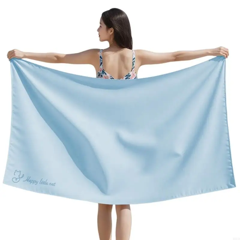 Hochwertiges Polyester-Strandtuch, schnell trocknendes Trainingshandtuch, perfekt für Übungen, Yoga und Outdoor-Aktivitäten, 80 – Detail 3