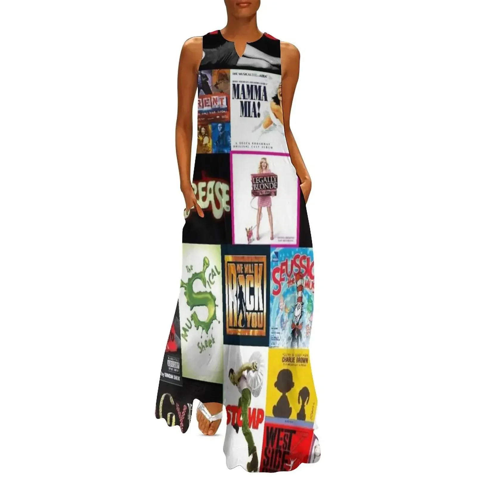 

Broadway Musical Collage 2 Long Dress Women's dress cute dress Women's dresses dresses for special events