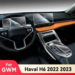 Car Door Center Console Media Dashboard Navigation TPU Anti-scratch Protector Film Car Interior For Haval H6 3th 2021-2023