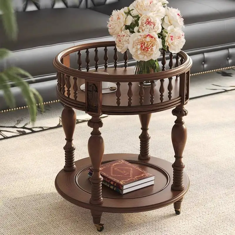 

Wood Style Modern Round Coffee Tables Brown Classy Adjustable Coffee Tables Living Room Salon Space Beistelltisch Furniture Home