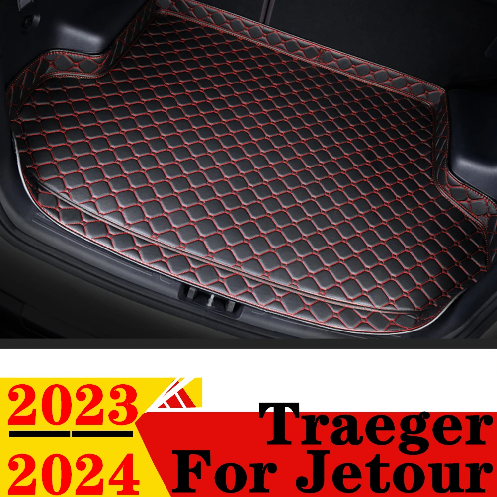 

Коврик для багажника автомобиля Jetour Traeger 2024 2023, Высокий Боковой водонепроницаемый задний ковер для груза, коврик, задний коврик, аксессуары для интерьера, подкладка для багажника