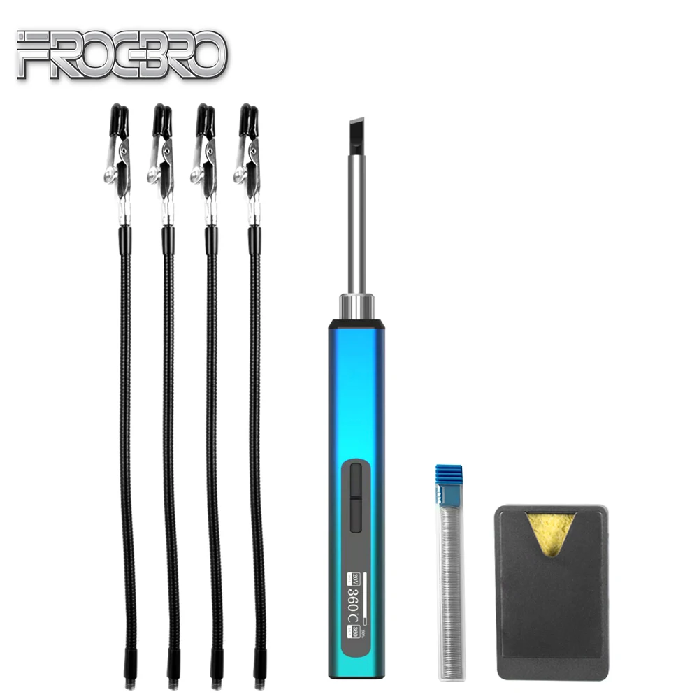 FrogBro 65W Cordless Soldering Iron Adjustable Temperature 80℃-420℃ Smart Mini Portable Electric Professional Welding Tool