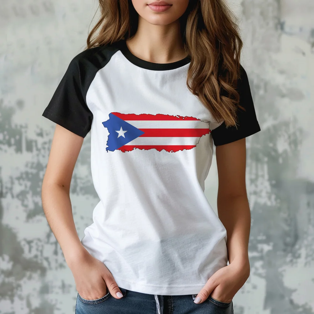 Puerto Rico top women Japanese tshirt girl y2k clothes