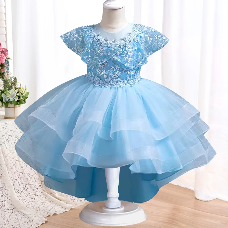 New Sequin Halloween Dress Girls' Trailing Party Dress 3-10 Years Old Girls' Birthday Dress Suitable for Girls' Christmas Gift