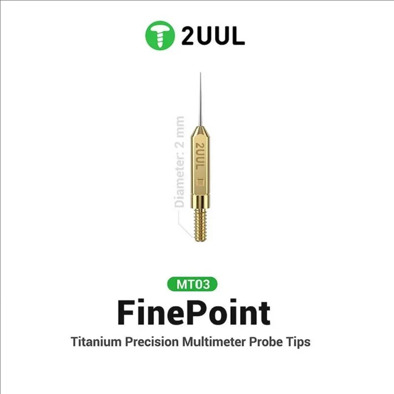 2UUL MT03 Fine Needle Multimeter Test Probe Tips Titanium Ultra Sharp Tip for PCB Phone Motherboard Measurement Repair Tool