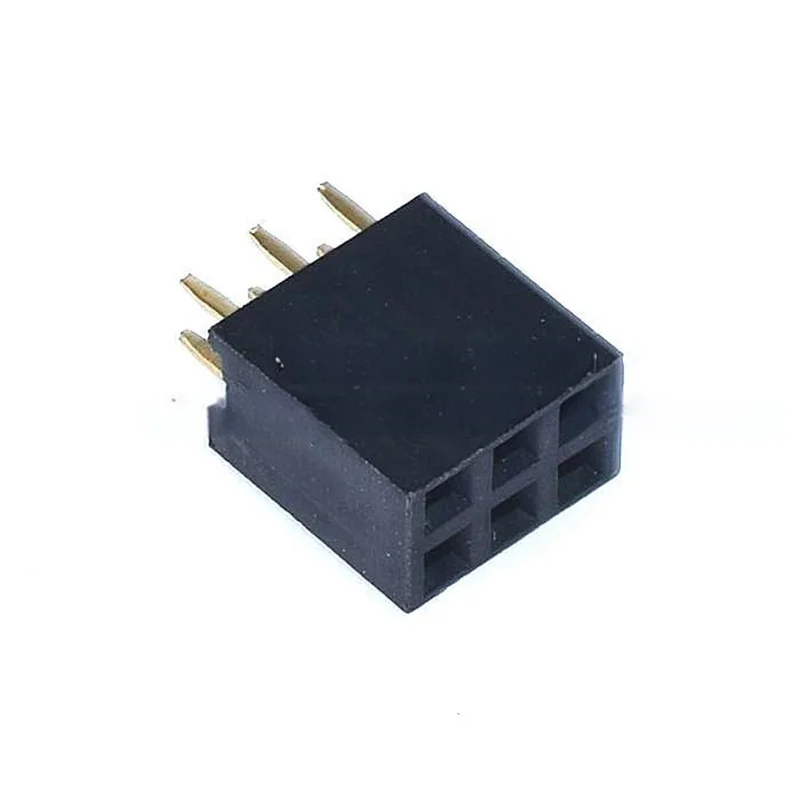 20PCS 2.54mm Pitch Dual-Row Straight-Through Female Header Female Header 2x2P/3/4/5/6/7/8/10P/12P/20P/40P