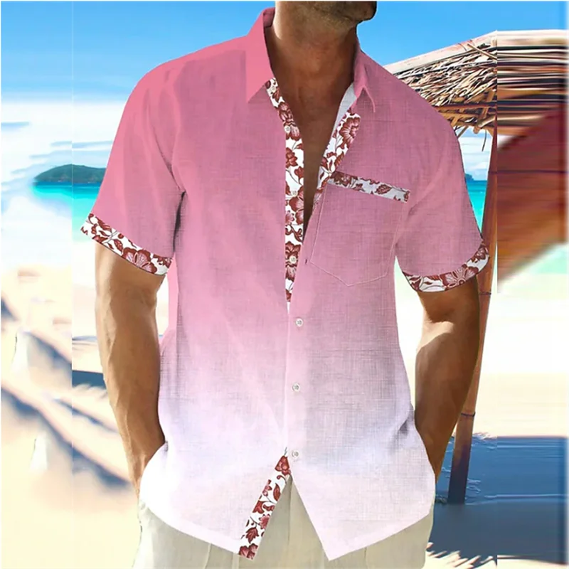 Graphic Bohemian Hawaiian Resort Men\'s Shirt Button Shirt Casual Shirt Daily Wear Vacation Outing Spring Summer Lapel Short Slee