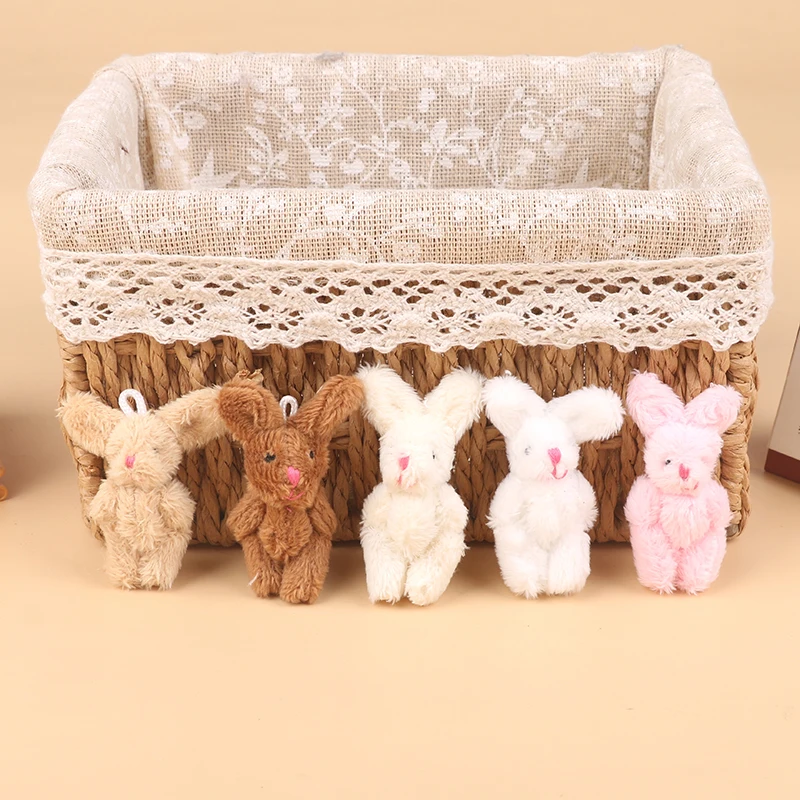 

Cute Rabbit Plush Toy Cartoon Bunny Pendant Soft Stuffed Doll Keychain Backpack Bag Key Ring Decor Dollhouse Decor Doll 5.5CM