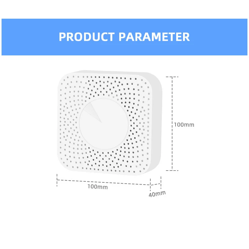 Tuya Intelligent WiFi/Zigbee Six in One Air Steward Detector PM2.5 Formaldehyde VOC Temperature and Humidity CO2 Remote Alarm