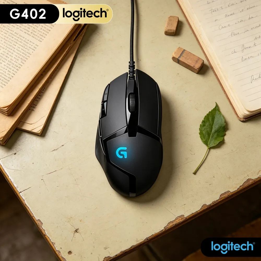 Logitech G402 Gaming Mouse 500 IPS Tracking 8 Programmable Buttons 4 DPI Modes 20M Clicks 1Ms Response For Competitive