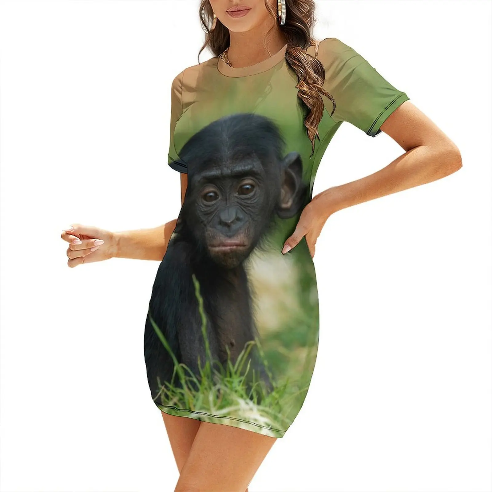 

Baby Bonobo Short-Sleeved Dress ceremony dresses long dress women summer Woman clothing luxury dress