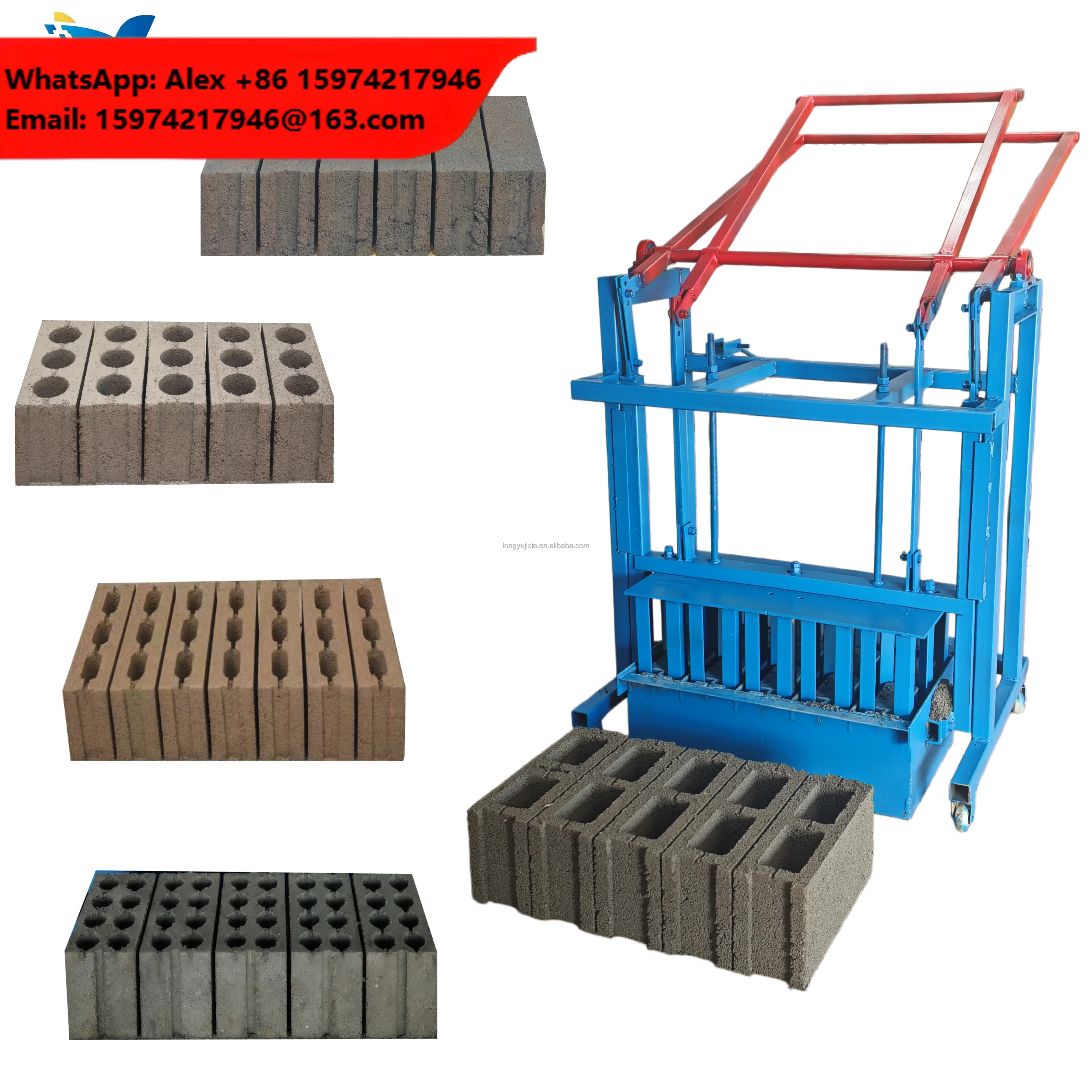 Small Business At Home Manual Cement Paving Block Making Machine With Vacuum Extruder Low Investment