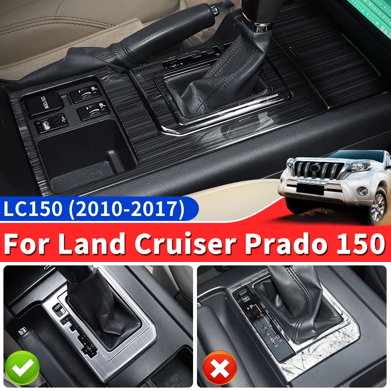 

For Toyota Land Cruiser Prado 150 Lc150 Fj150 2010-2017 Interior Decoration Accessories, Stainless Steel Panel Gearbox Cover