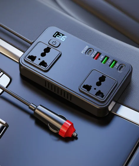 150W E-bike Power Inverter Potential 7 Output Ports 12V To 110V Converter Multifunction Car Socket Portable Power Converter Part