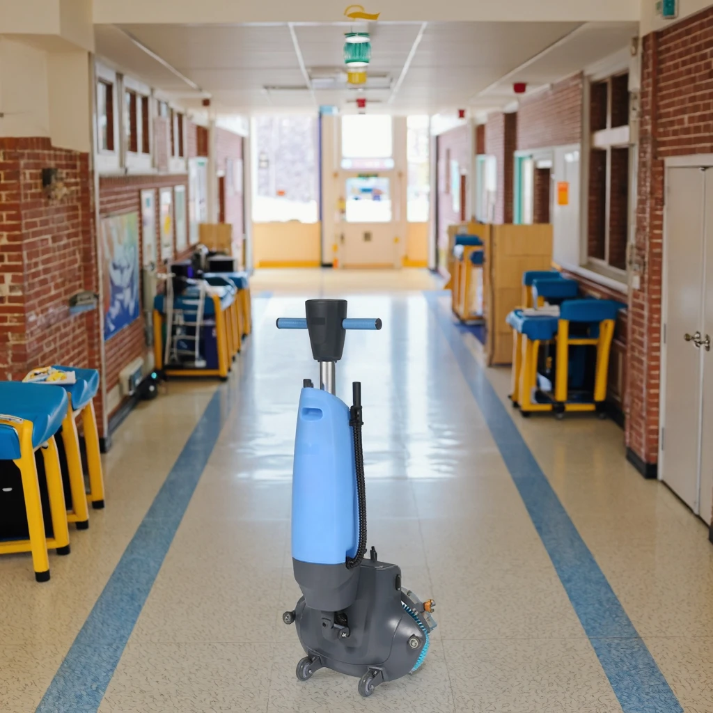 360 Degrees Mini Electric Walk-Behind Floor Scrubber Dryer Automatic Cleaning Sweeper with CE Approved