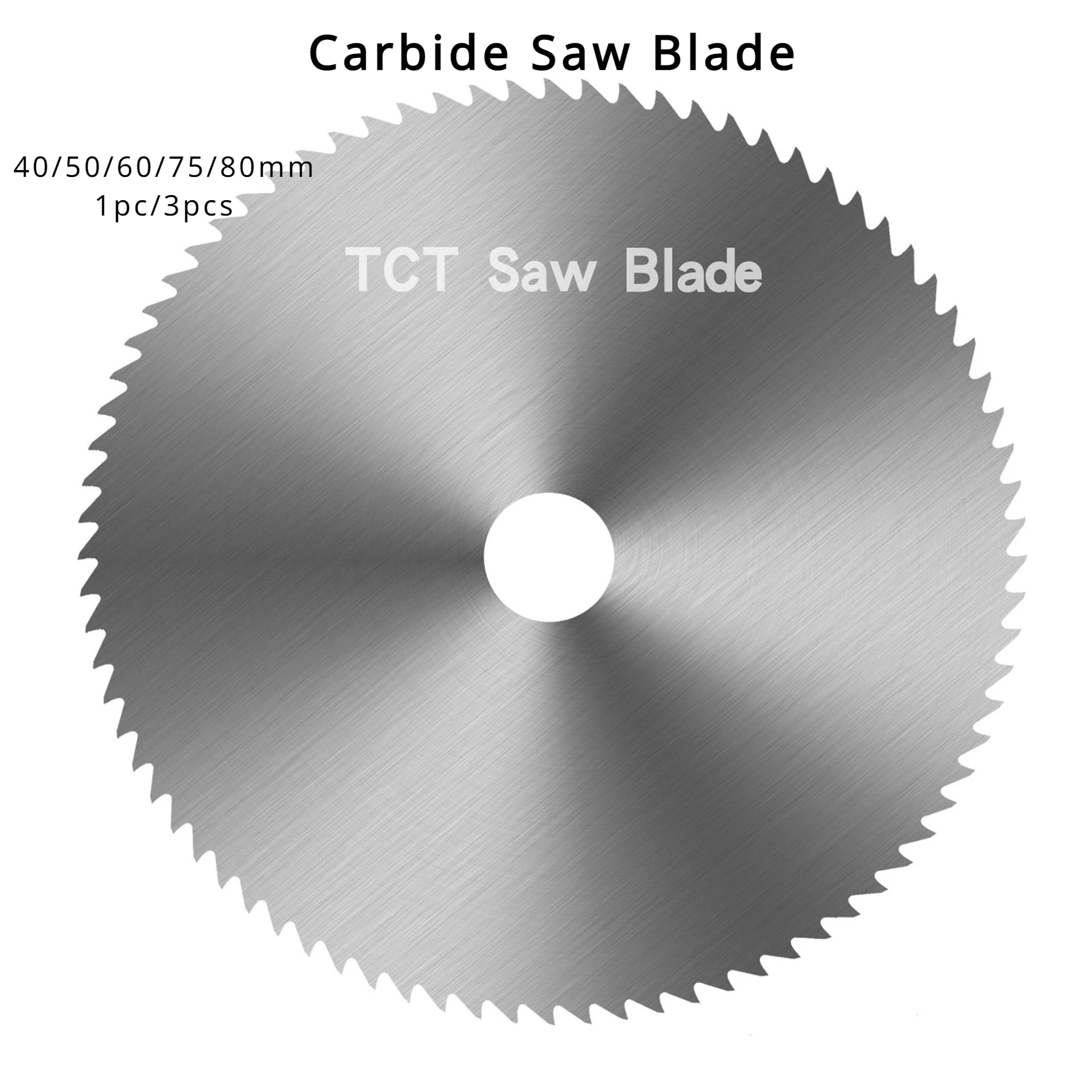 40/50/60/75/80mm 1/3pcs Carbide Circular Saw Blade Milling Cutter Slotting Metal Tungsten Mini Cut Off Saw Power Tools Cutting