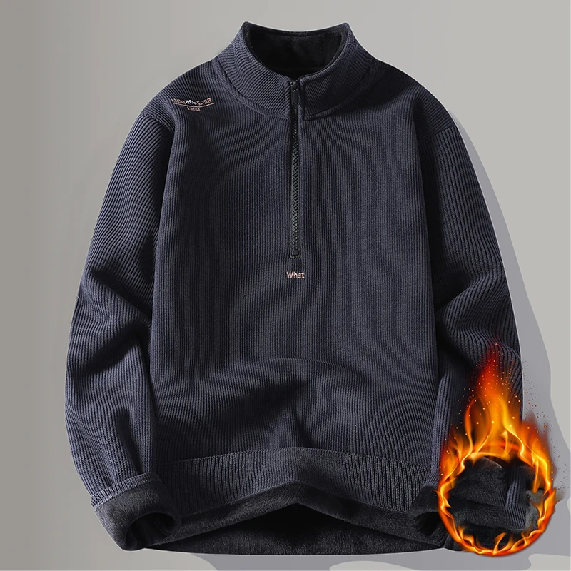 Autumn Fashion Sweater Male Men Clothing Pullover Men's Streetwear Casual Knit Men's Jumpers Spring Sweat-shirt Solid Color