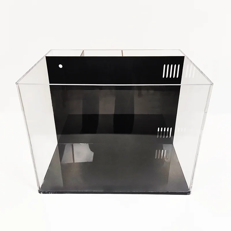 1 piece tabletop rectangular transparent acrylic aquarium tank, water grass ,shrimp, turtle, goldfish fish tank without parts