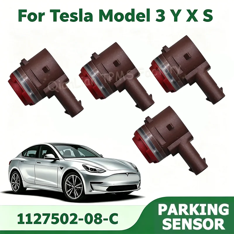 1127502-08-C 1/4 Sensors Ultrasonic Parking Assist System Buzzer Alarm Sensor For Tesla Model 3 Y X S Car Replacement PDC Parts