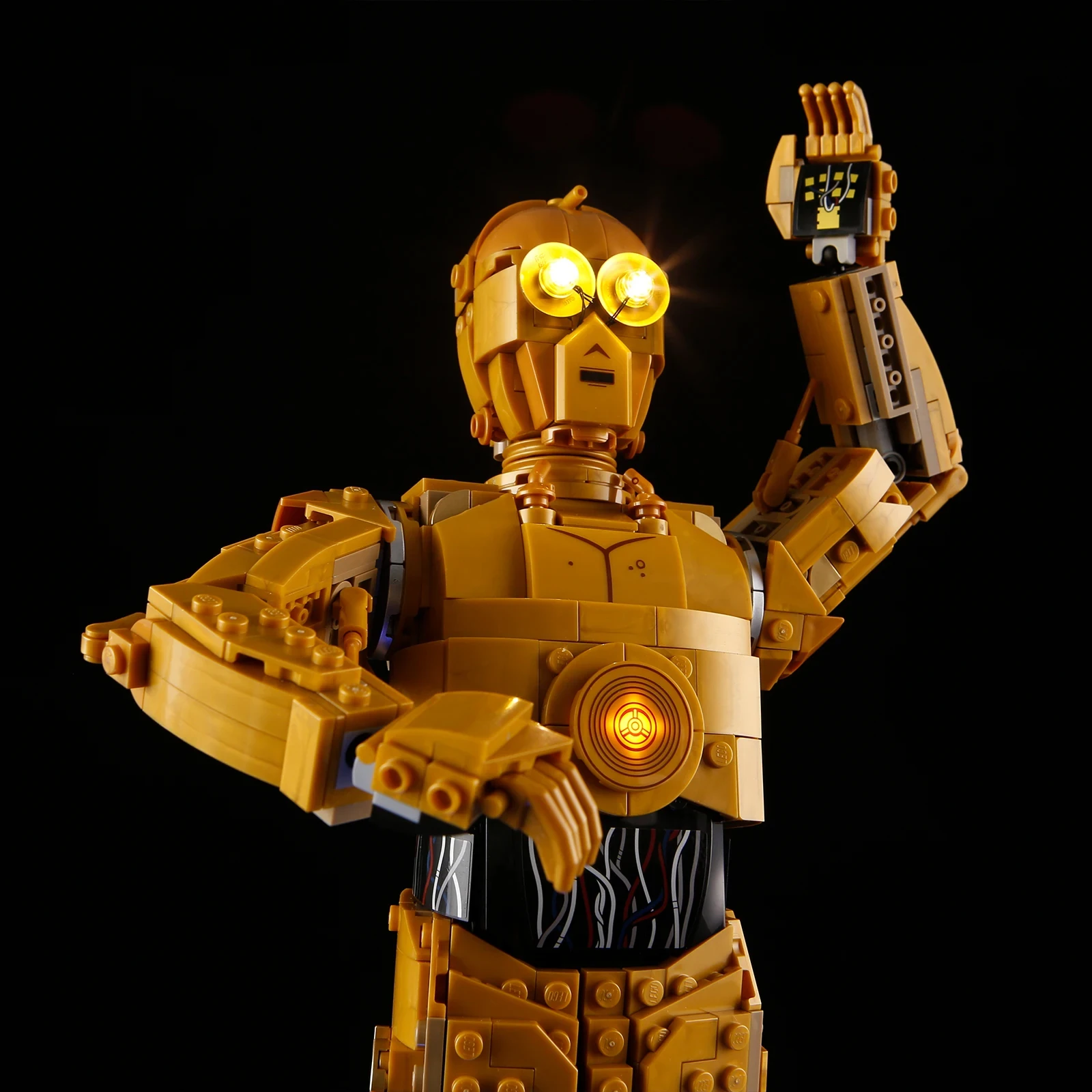 DIY LED Light Kit For LEGO 75398 Robot C-3PO Building Blocks (Only LED Light,Without Blocks Model)