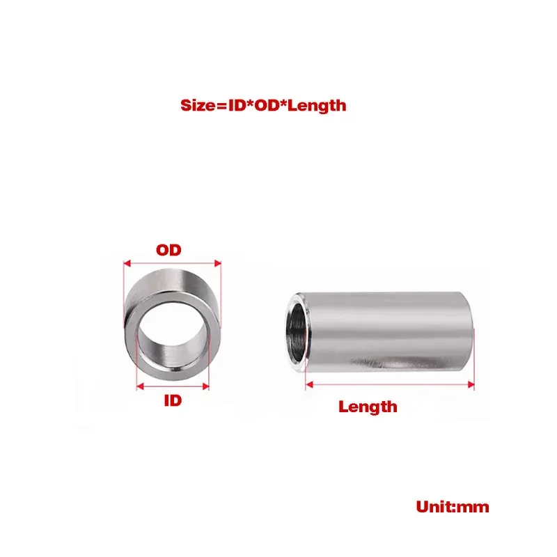 

M15-M20 304 Stainless Steel Hollow Sleeve Bearing Bushing Unthreaded Round Standoff