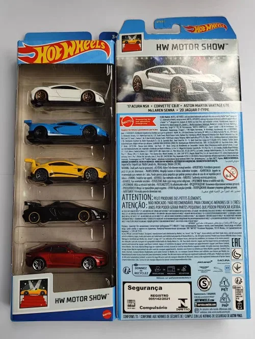 Origineel Hot Wheels Pack 5-motorshow - Htv49 Modelcollectie Verjaardagscadeau Formule Auto Mercedes Kid Speelgoed Verjaardagscadeau