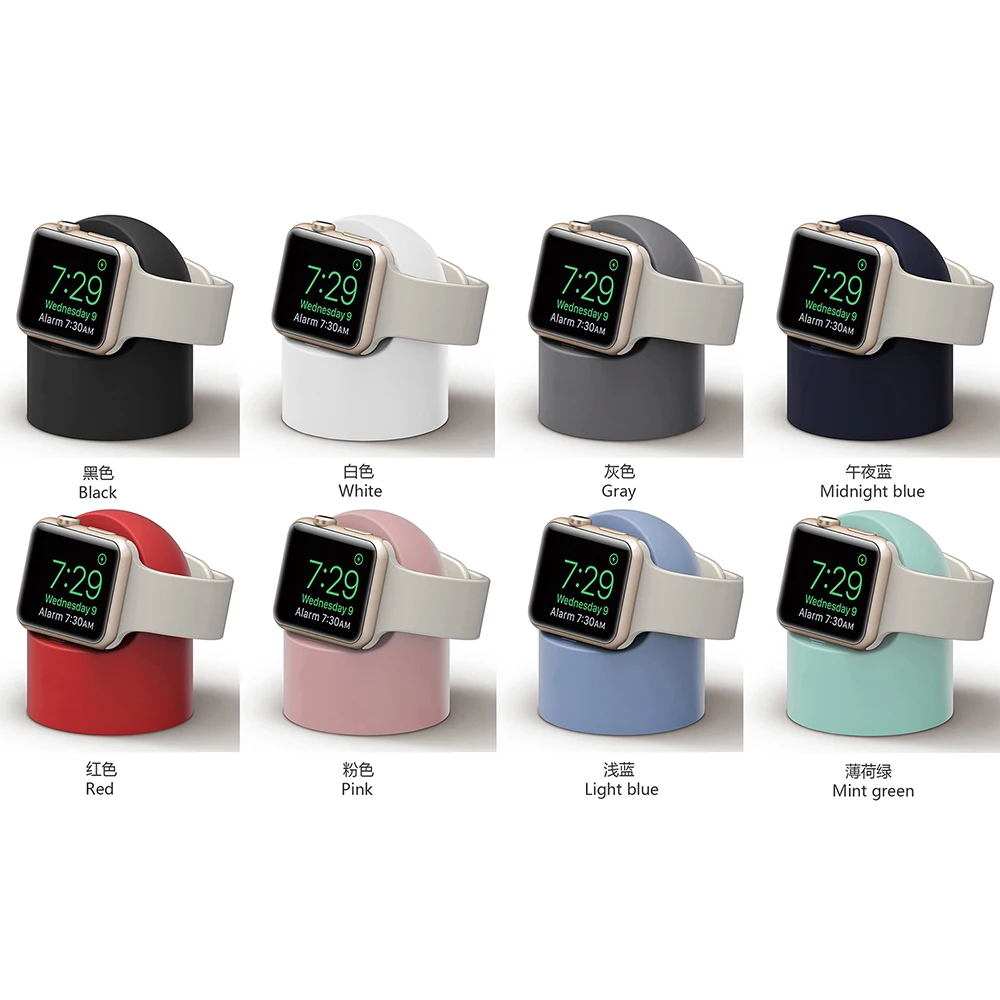 Charger Station For Apple Watch Ultra 11 10 9 8 7 6 SE 44 40 45 46 42 49 mm Silicone Charging Dock Apple watch Band accessories view 6