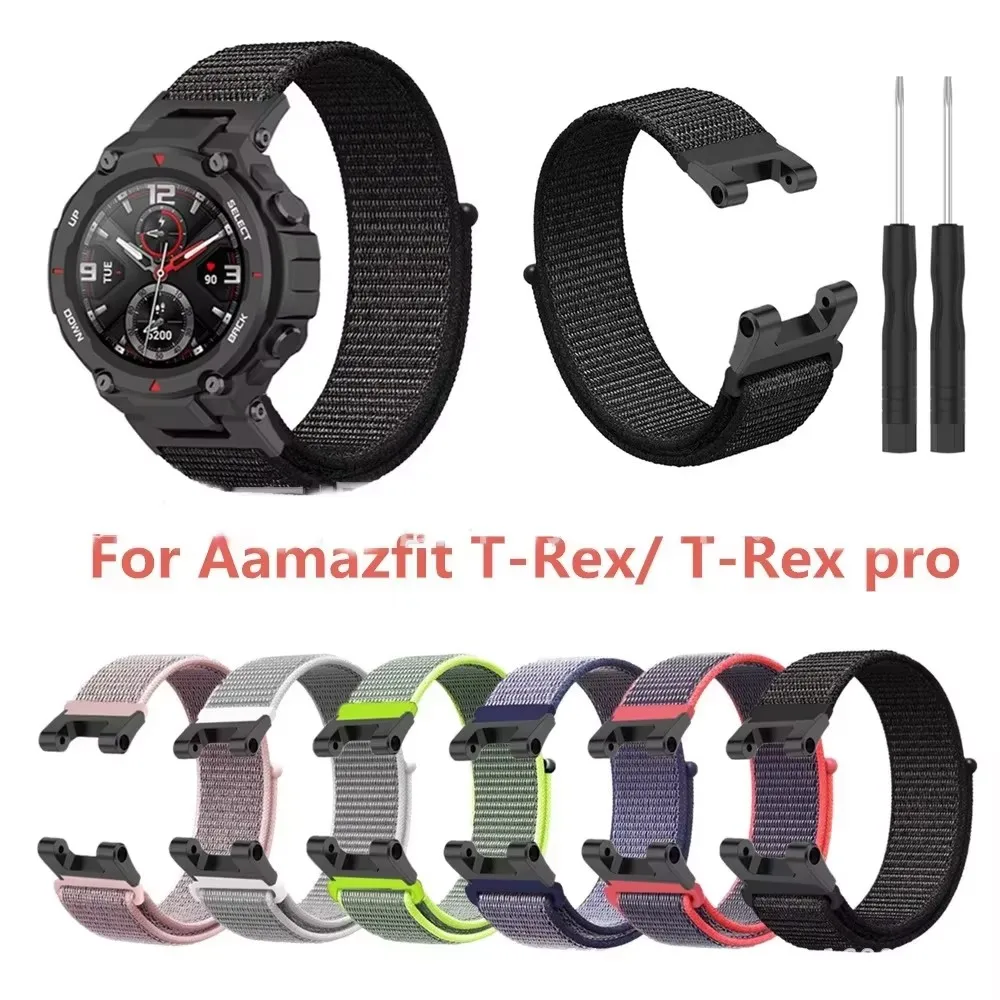 

New Nylon Loop Strap For Huami Amazfit T-REX 3 Sports watch strap Accessories For Xiaomi Amazfit T-Rex/T Rex Pro 2 Wrist Correa