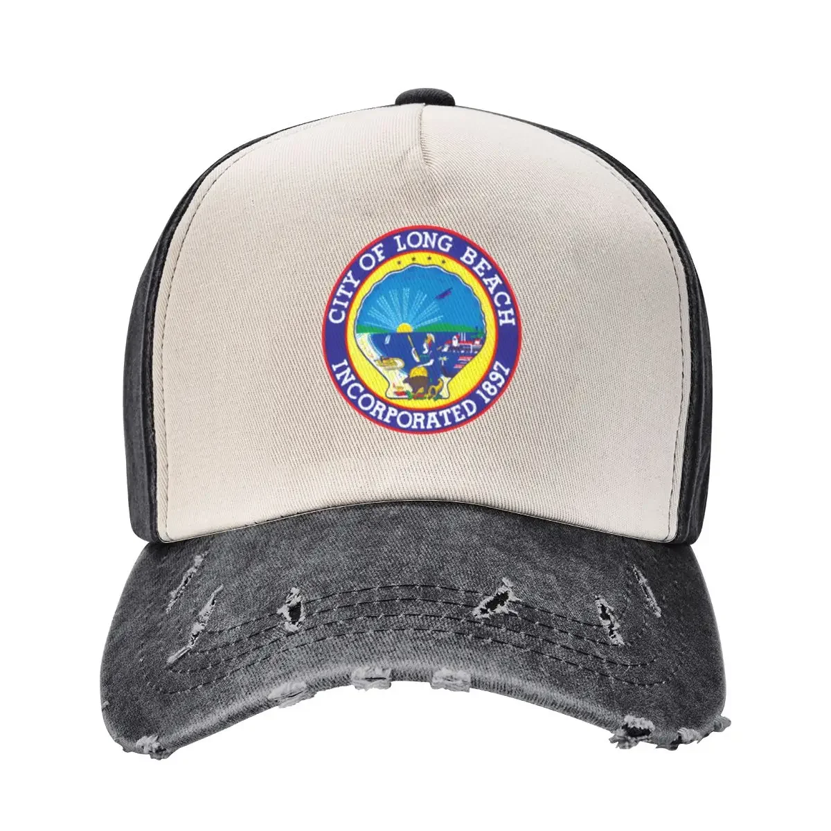 Official Seal of Long Beach, California Baseball Cap Kids Hat Big Size Hat hard hat Women's 2025 Men's