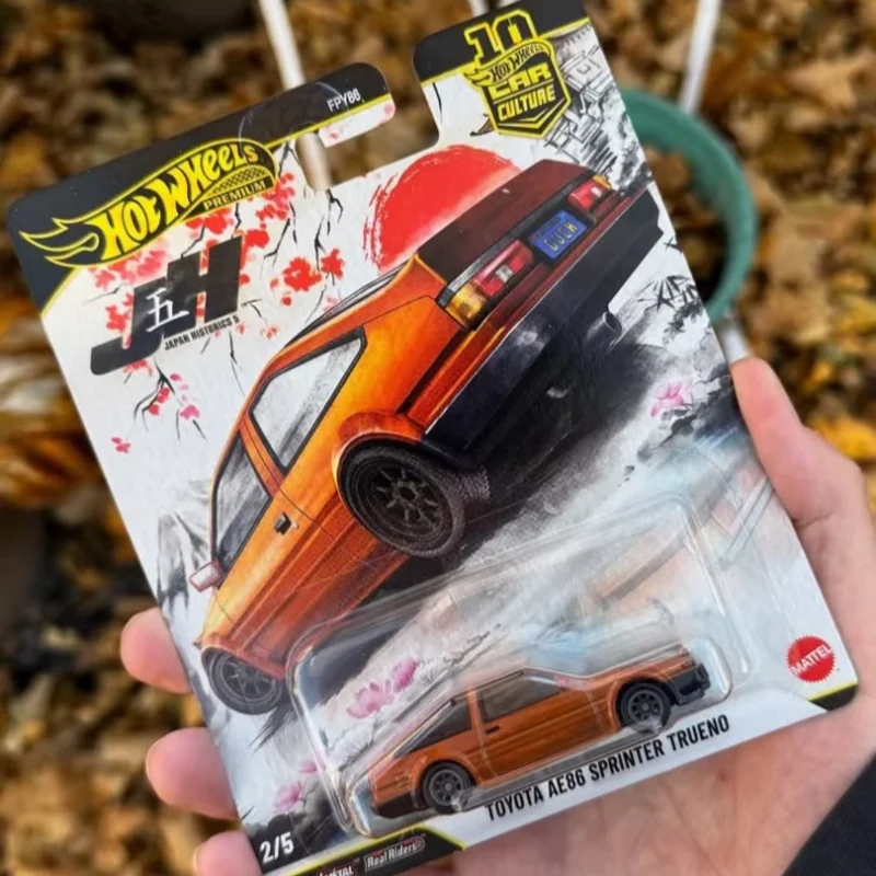 Hot Wheels Premium Japan Historics 5-Pack Collectible Diecast Vehicle Set Nissan Skyline Toyota AE86 for Car Hobbyists