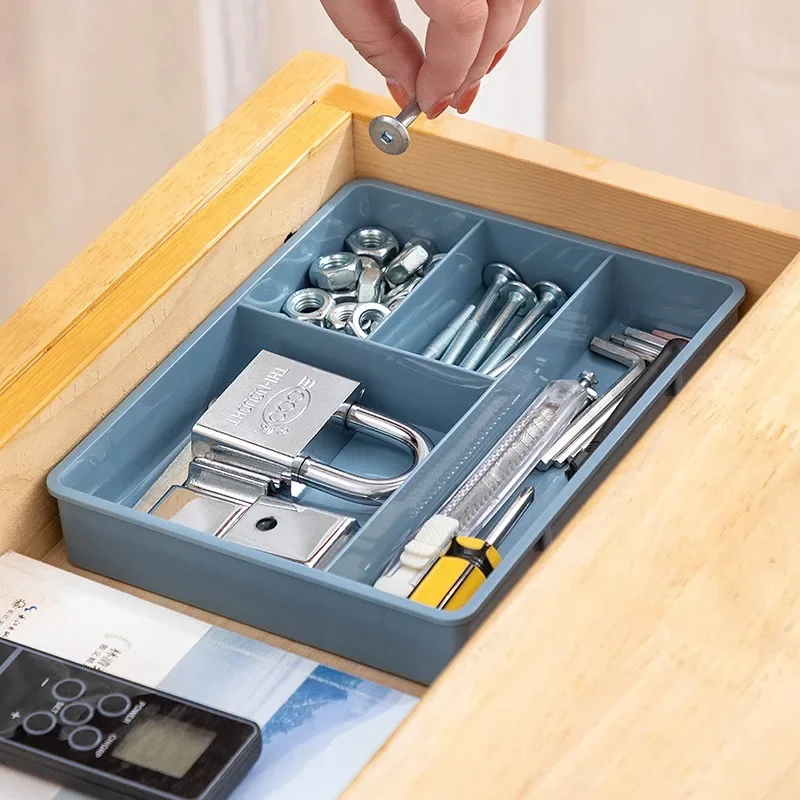 Caja de almacenamiento de maquillaje estilo cajonera ajustable, contenedor de plástico para artículos diversos, divisor de contenedores de cosméticos, caja de acabado de fragancia para artículos diversos de escritorio