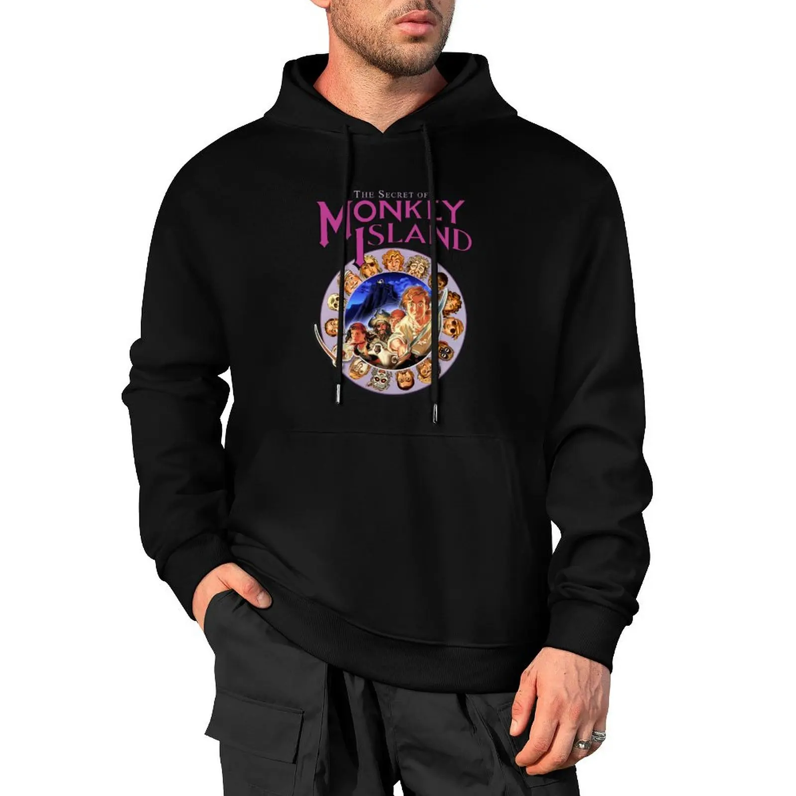 Secret of Monkey Island - Logo and Pirate Codewheel - Classic MS-DOS point and click graphic adventure game! Pullover Hoodie