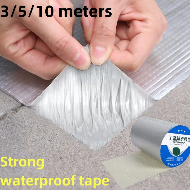 Strong Waterproof Tape Self-adhesive Temperature Resistance Butyl Sealing Tape Roof Duct Crack Repair Sealed Adhesive Tape