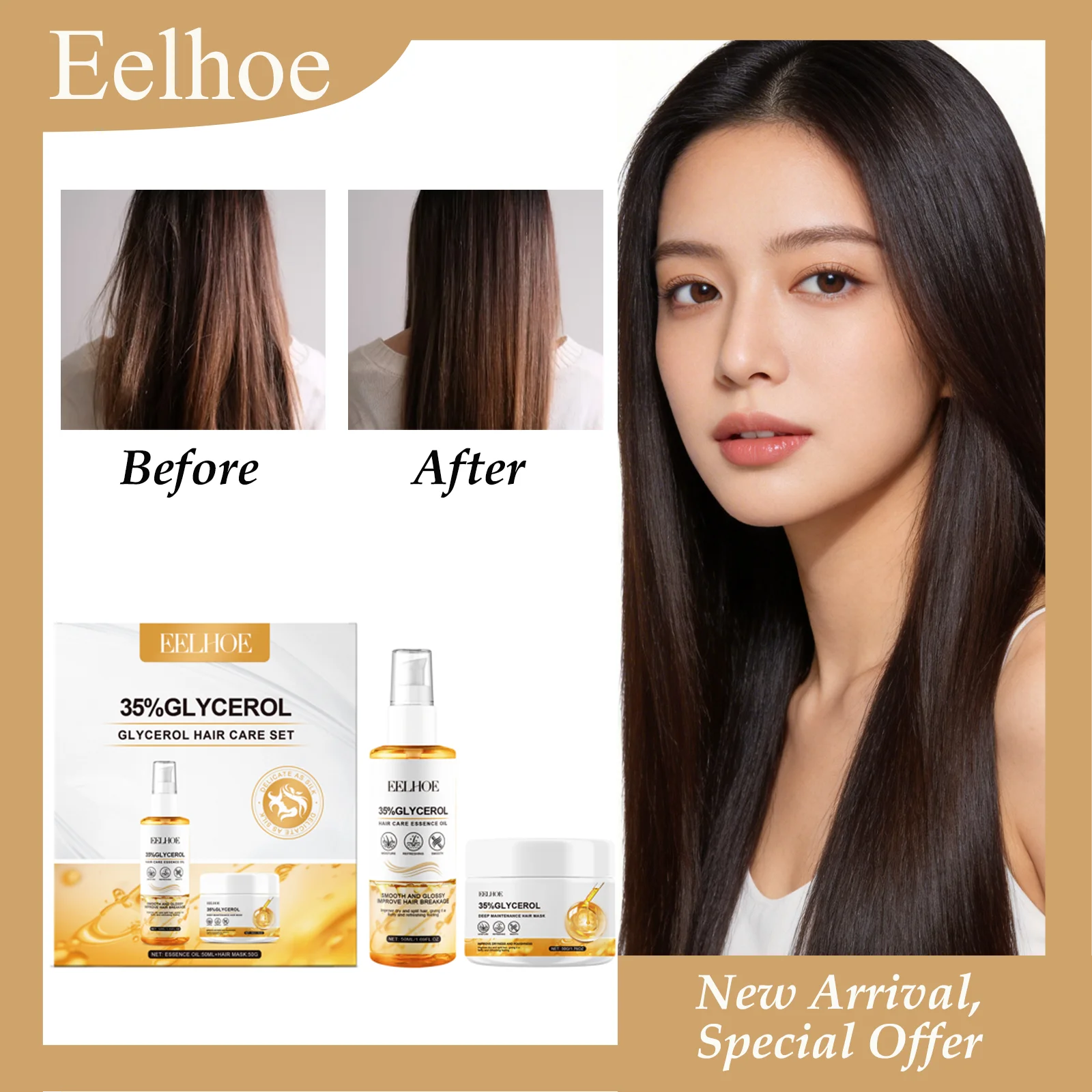 

Набор для ухода за волосами Eelhoe 1set Glycerol: питание кожи головы, глубокое увлажнение, восстановление поврежденных волос, восстановление здорового блеска.