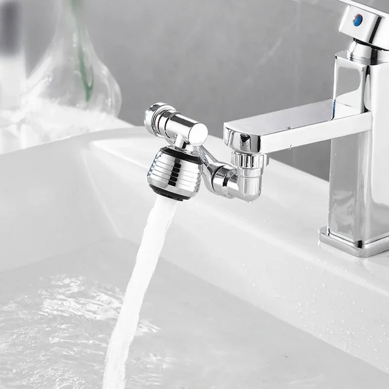 1080 °   Grifo de rotación Universal, cabezal rociador de modo Dual, lavabo, cocina, brazo de Robot, grifos de extensión, aireador, accesorio de baño