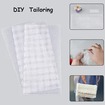 10 ks 2 velikosti plastových síťovaných plátěných tašek, plastových akrylových přízí, tvoření, pletení a háčkování, potřeby na výrobu kabelek 10 nejlepší prodej pletací příze artknock - №2