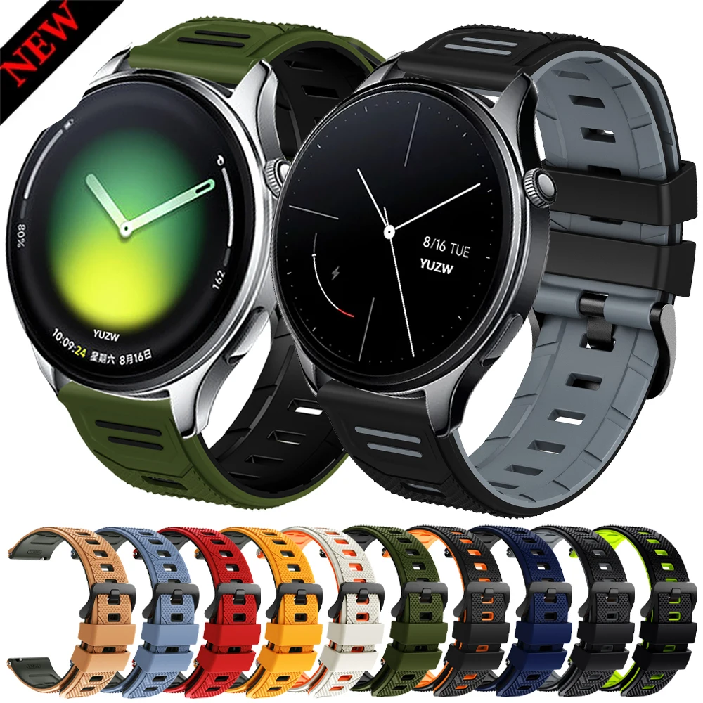 Sport-Silikonarmband für Xiaomi Mi Watch Color 2 22mm Armband für Xiaomi Watch 5 2 Pro S4 S3 S2 S1 Active Herren Damen Handgelenkbänder