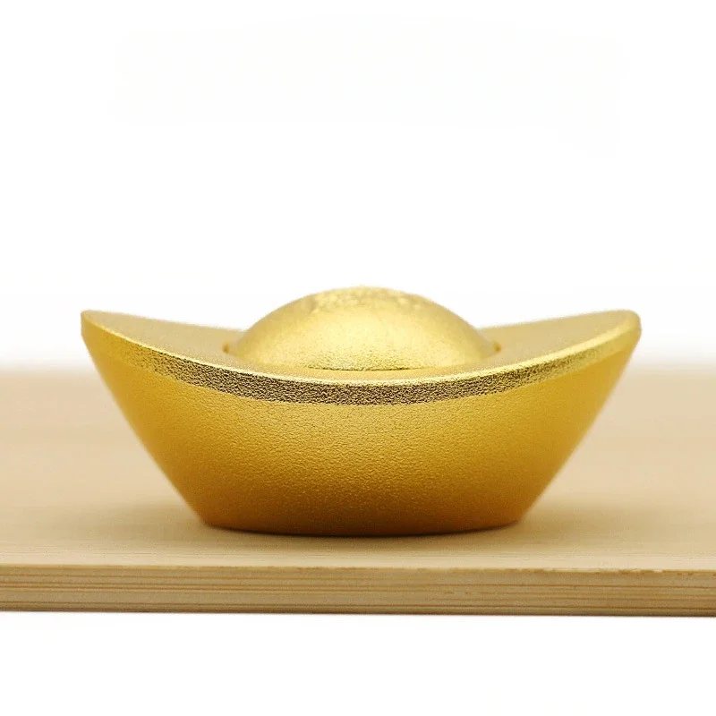 Gold Ingot Chinese Money Figurines Metal Ornament Feng Shui Lucky Yuanbao Home Room Decoration Auspicious New Year Gifts Toys
