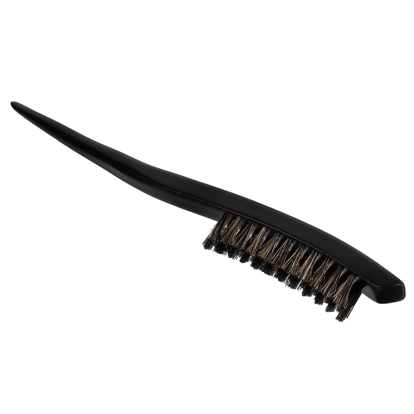 Bristle Brush Pig Bristle Hair Comb Wooden Handle Pointed Tail Non-Slip Grip for Slick Back Hair Styling Smoothing Teasing Brush