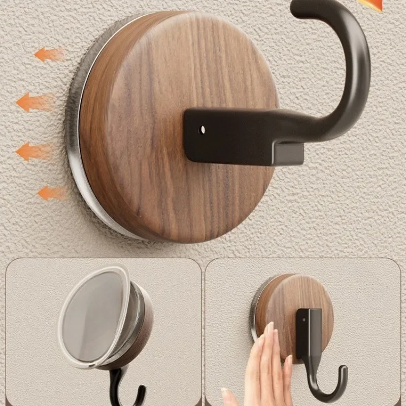 Suction Cup Hook, No Punching, Strong Load-bearing, Vacuum Wood Grain, Dormitory Kitchen, Bathroom Bathroom Door Towel, No Marks