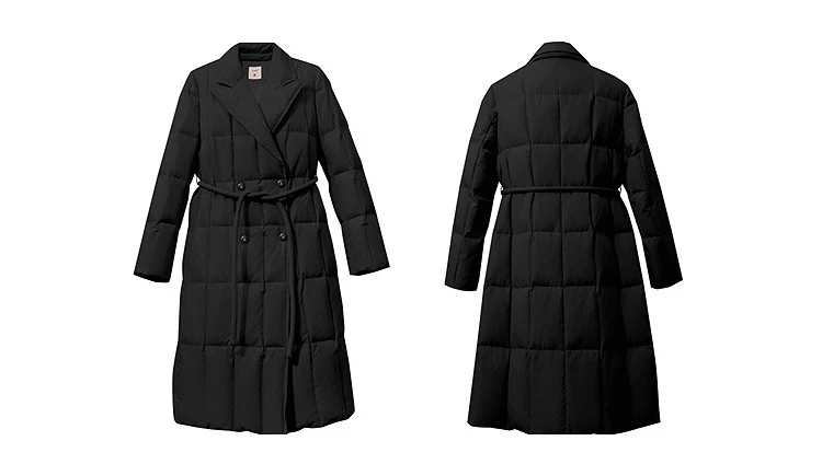 Amii Women's A-Line Down Jacket Lapel Collar Lightweight Warm Slim Fit Commuter Minimalist Women's Winter Down Jacket 12644006