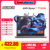ACEMAGIC Laptop 16 inch FHD Gaming Laptop AMD Ryzen 7 7735HS 16GB RAM 512GB SSD Windows 11 Pro Notebook Backlit KB Wifi6 BT5.2