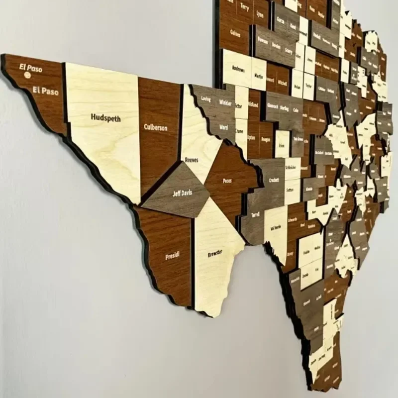 Wood craft map 3D wood map Perfect housewarming gifts Home decoration Travel World map