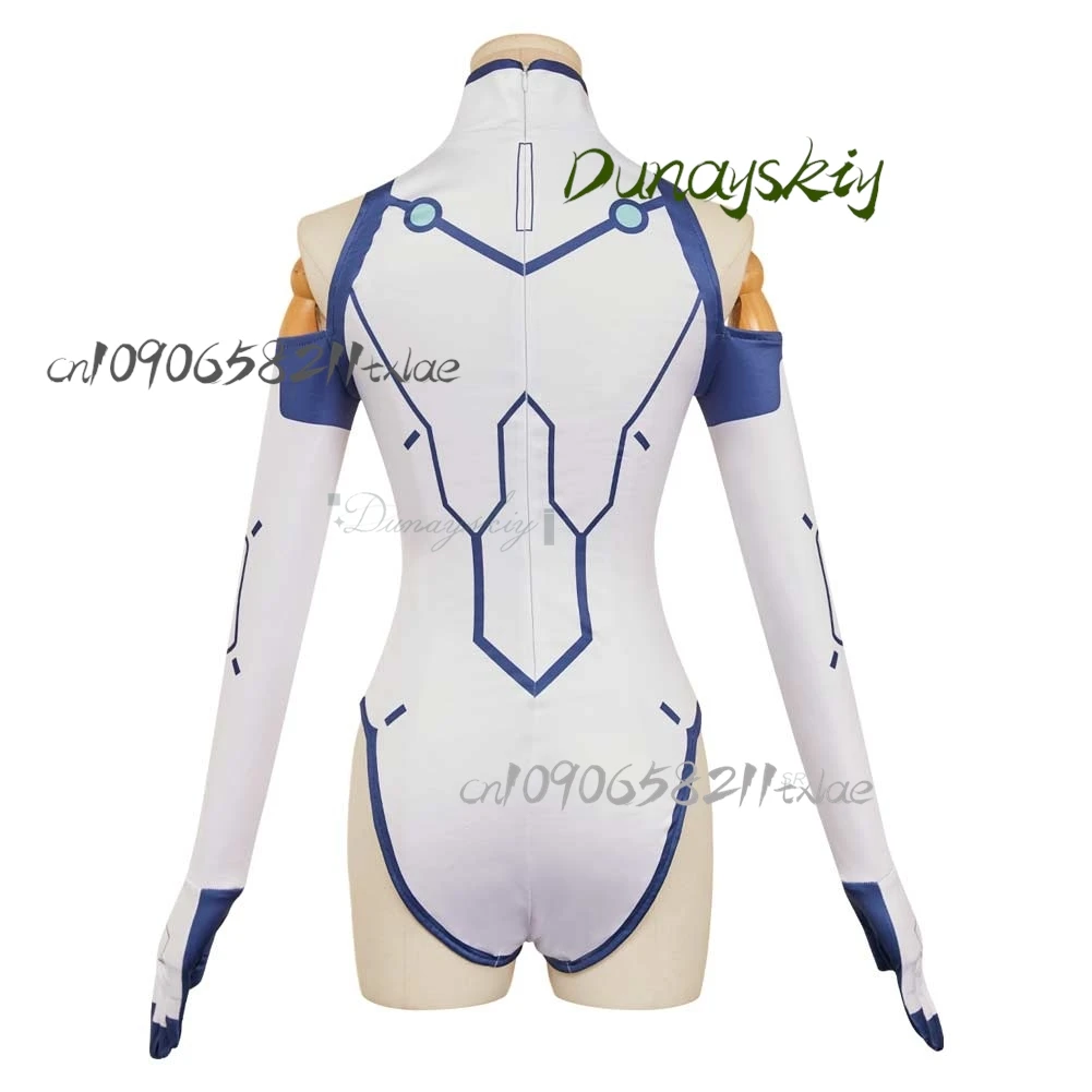 Аниме Dan Dadan Bamora Косплей Костюм Белое Боди Боевой Костюм Чужой Антенна 30 СМ Парик Для Хэллоуина Карнавальный Костюм