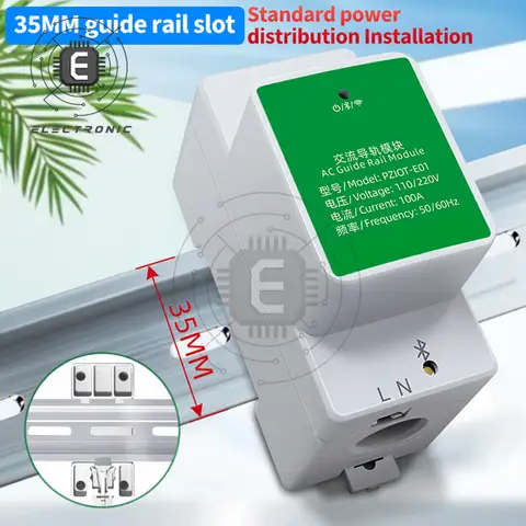 PZIOT-E01 Enfas AC Elektrisk DIN-skena Wifi Smart kWh Energimätare Strömförbrukningsmätare Wattmeter Voltmeter Amperemeter 8 best sales voltmeter wifi - №5