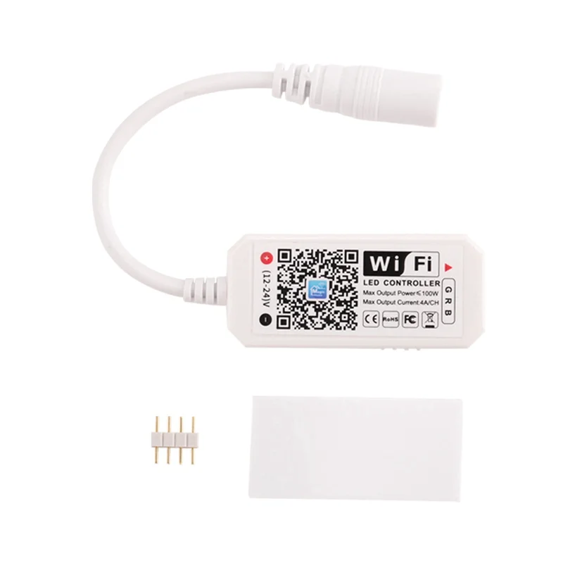 

2025 Hot Style 4X RGB Led Light Strip Voice Control Work With Alexa & Google Home, WIFI Wireless Smart Controller