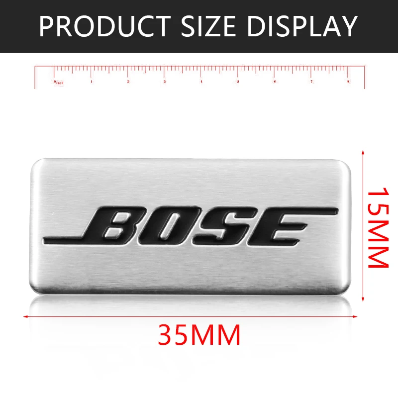 هارمان كاردون BOSE شارة الألومنيوم ثلاثية الأبعاد ملصقات صوت السيارة لمرسيدس بنز BMW لكزس مازدا فولفو فيات بيجو جيب أوبل سيات VW #3
